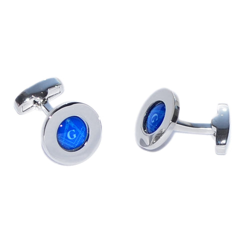 Masonic With G Blue Centred Cufflinks