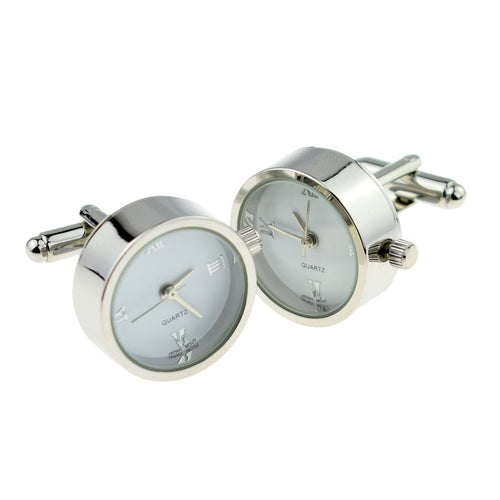 Roman Numerals Clock Watch Face Cufflinks