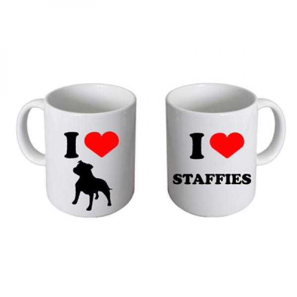 Staffy Mug – I Love Staffordshire Bull Terriers Cup | Ashton and Finch