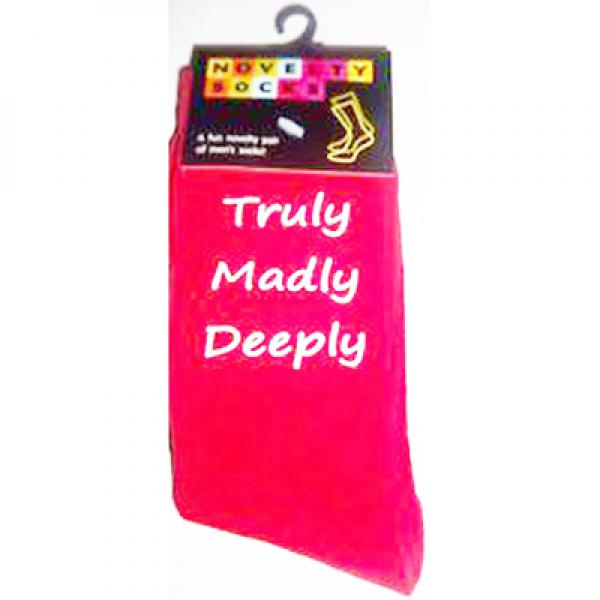 Mens Red Romantic Truly Madly Deeply Socks| Ashton and Finch