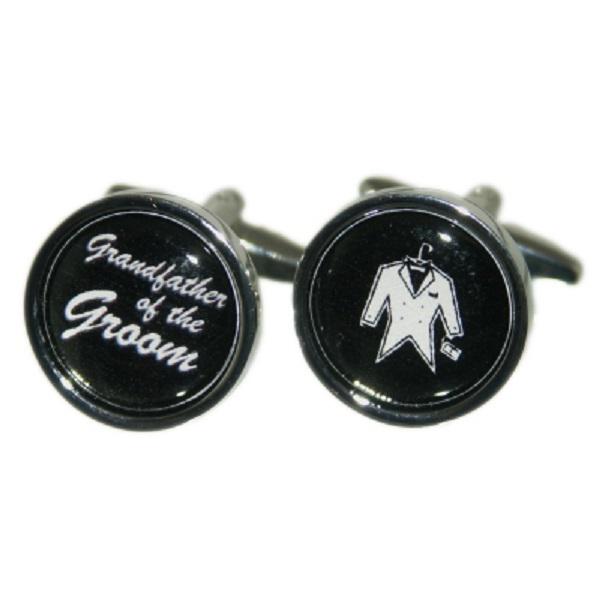 Round Black Wedding Tux Cufflinks | Ashton and Finch