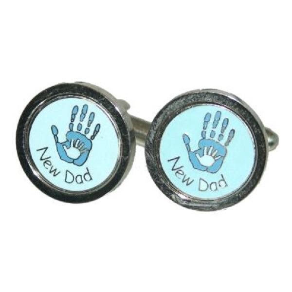 New Dad Christening Baby Blue Cufflinks | Ashton and Finch