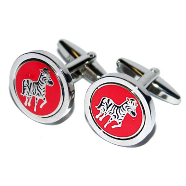 Zebra Round Coin Cufflinks | Ashton and Finch