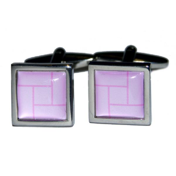Square Pink Pattern Cufflinks | Ashton and Finch
