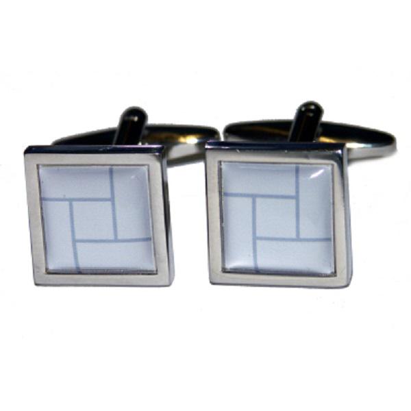 Square Grey Pattern Cufflinks | Ashton and Finch