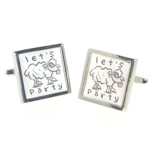 Let's Party Sheep Theme Comedy Cufflinks | Ashton and Finch