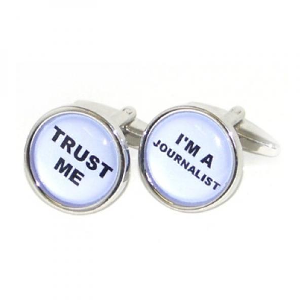 Trust me I'm a Journalist Cufflinks | Ashton and Finch