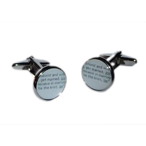 Wedding, Marriage Dictionary Words Cufflinks | Ashton and Finch