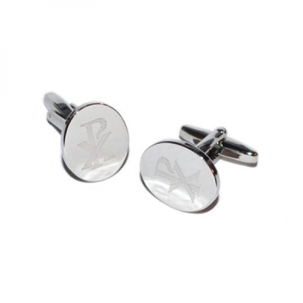Chi Rho Christogram Christian Oval Cufflinks | Ashton and Finch
