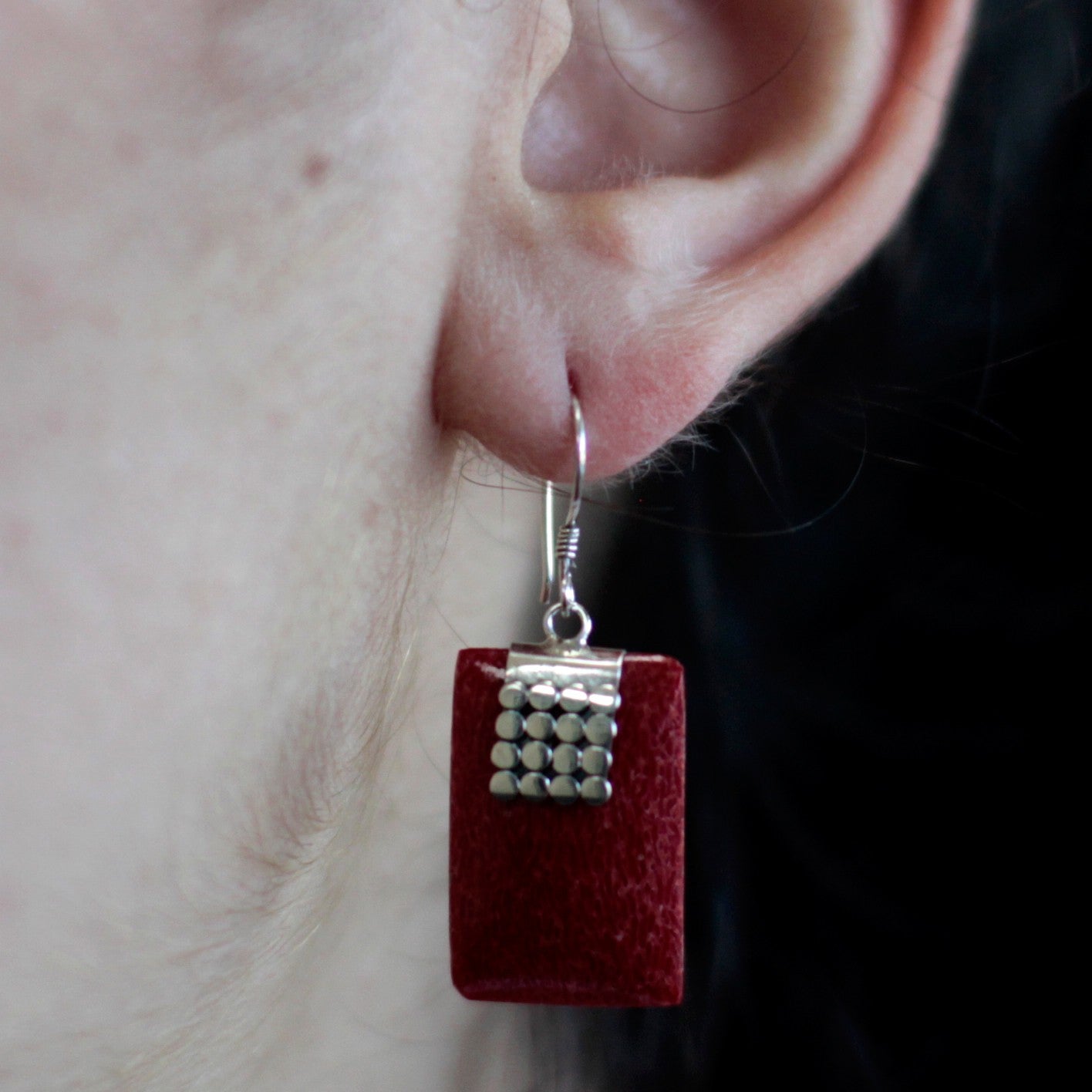 925 Silver SQ Mini Disc Earrings