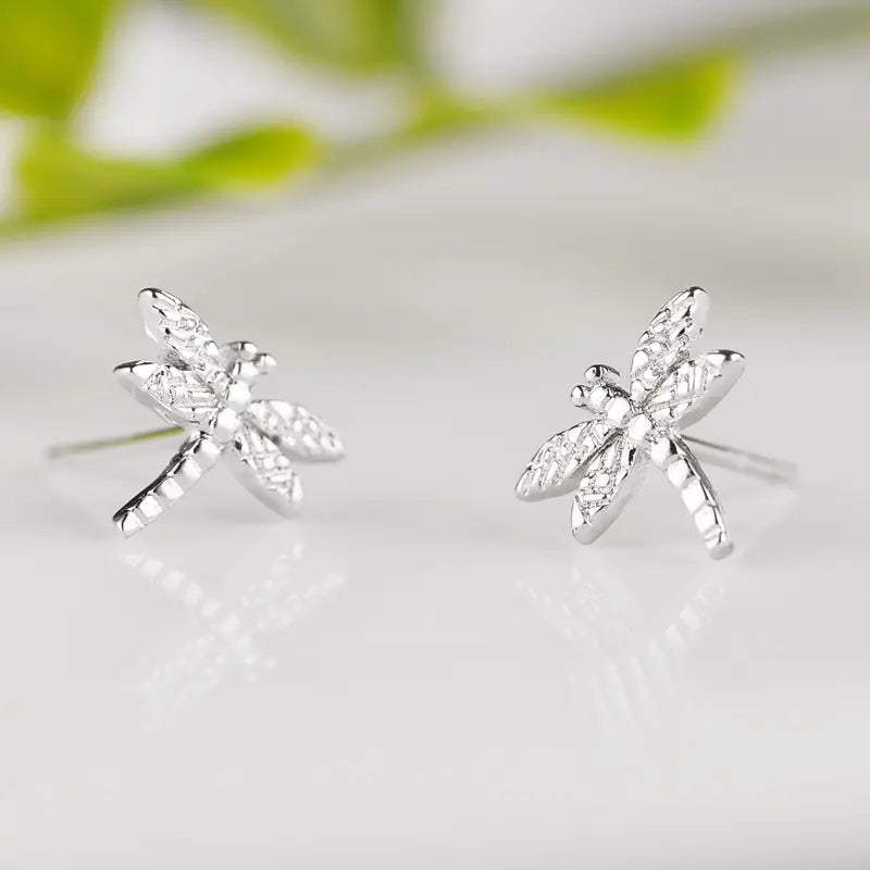 Dragonfly Earrings Stud 925 Silver | Ashton and Finch