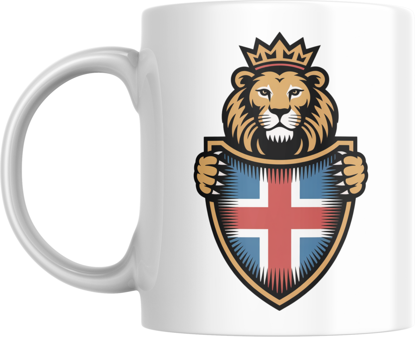 English Lion Shield Mug – St George’s Shield Coffee Cup