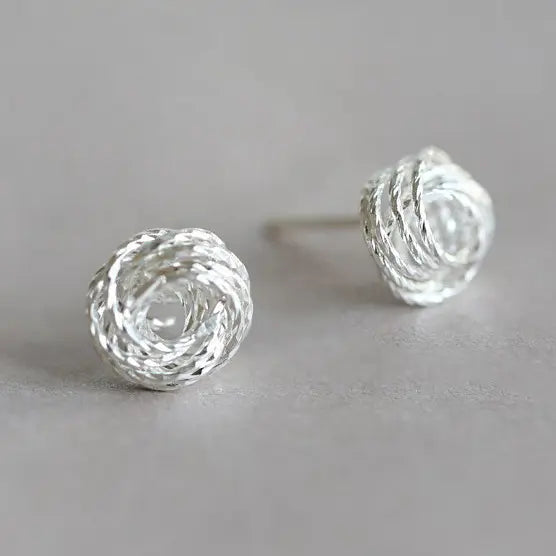 Knot Earrings Stud 925 Silver | Ashton and Finch