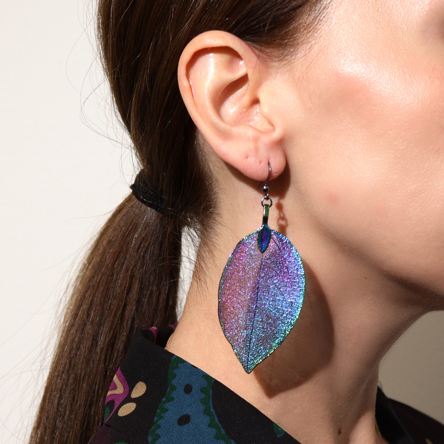 Multicoloured Bravery Leaf Earrings