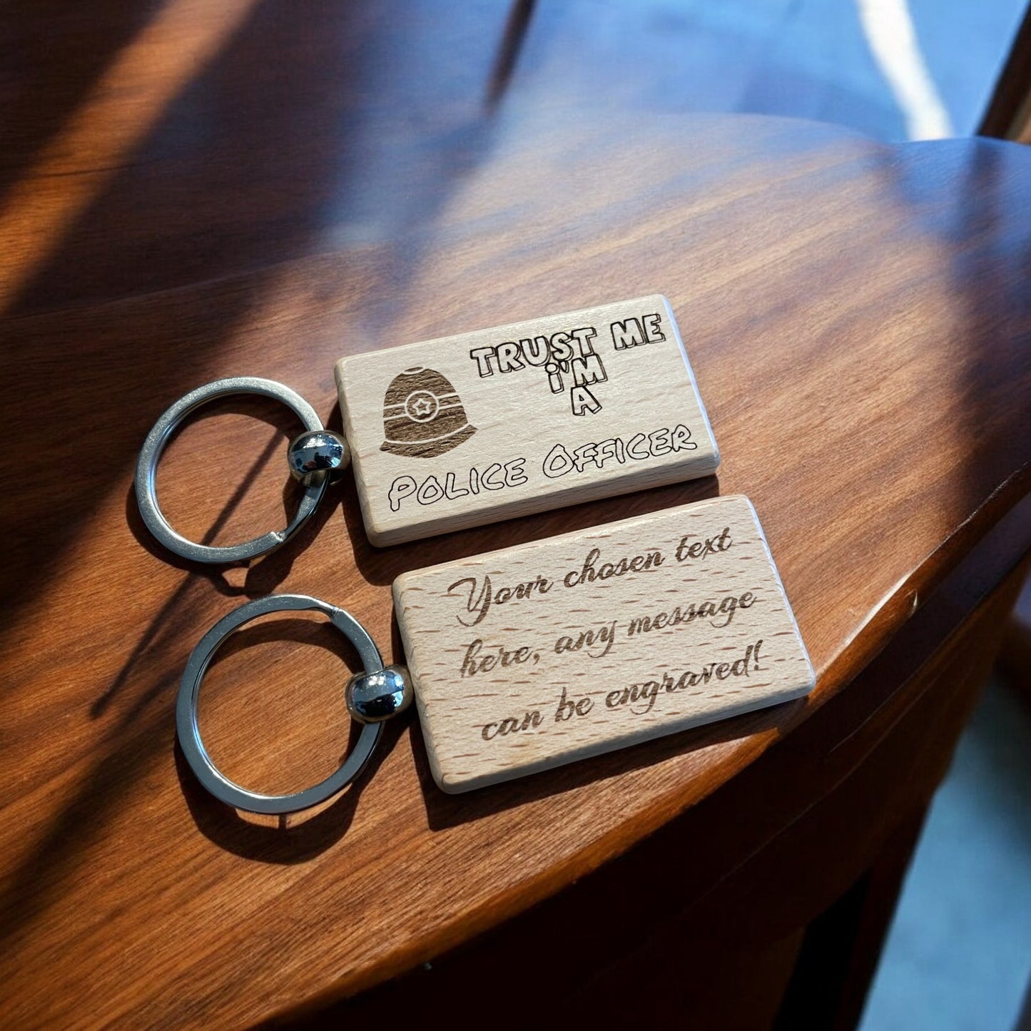 Personalised Police Officer Keyring Gift | Ashton and Finch