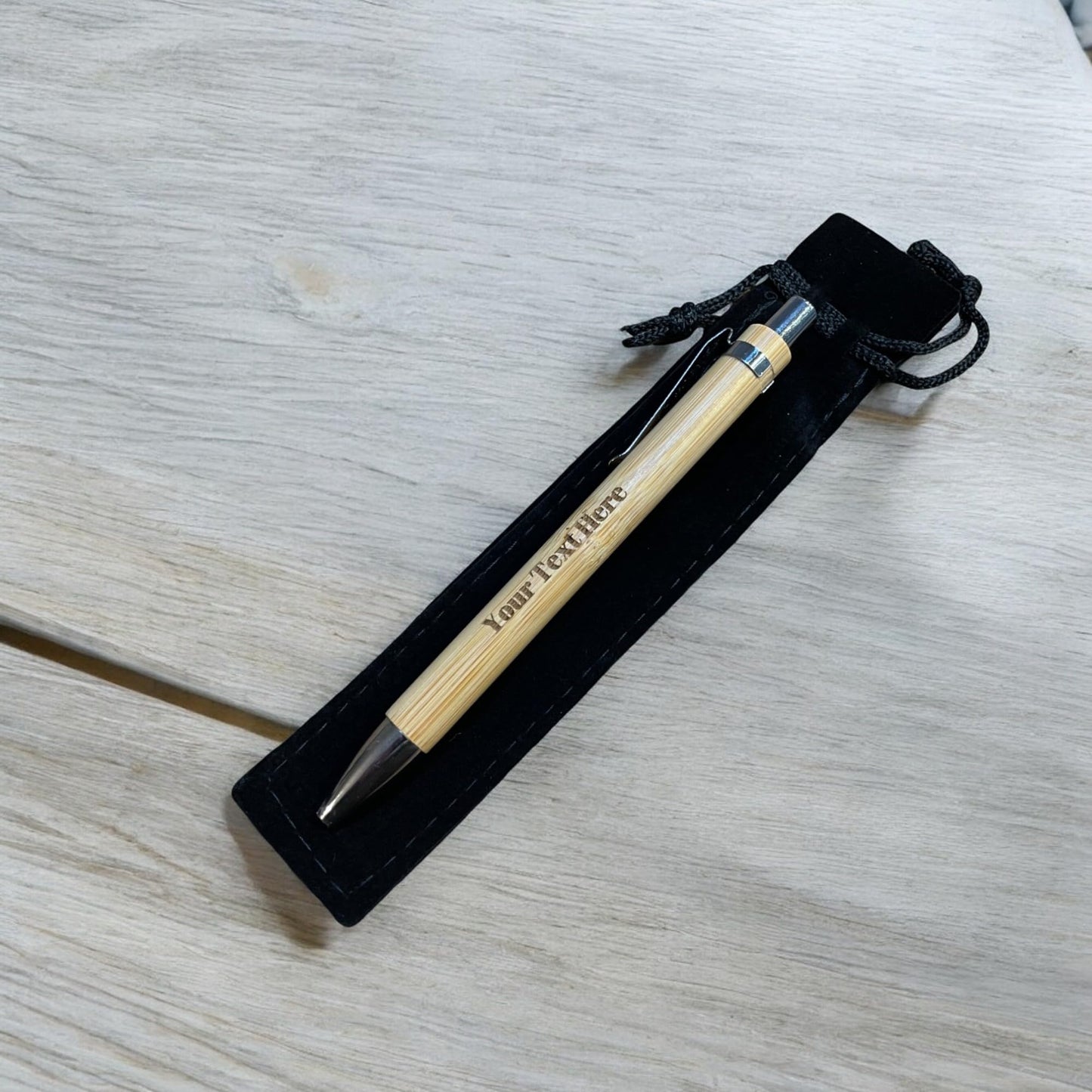 Personalised Bamboo Pen – Engraved Wooden Pen Gift