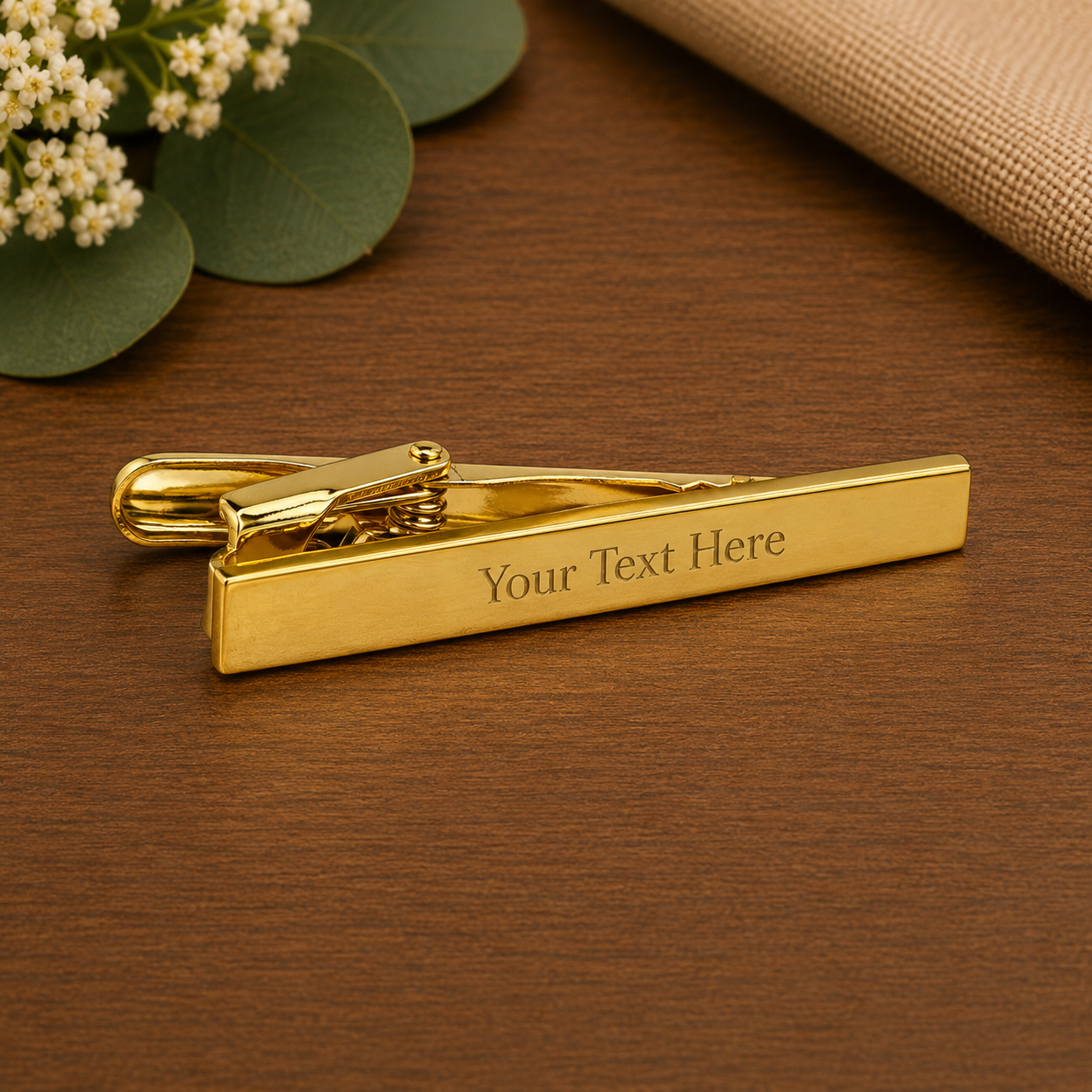 Personalised Gold Tie Clip