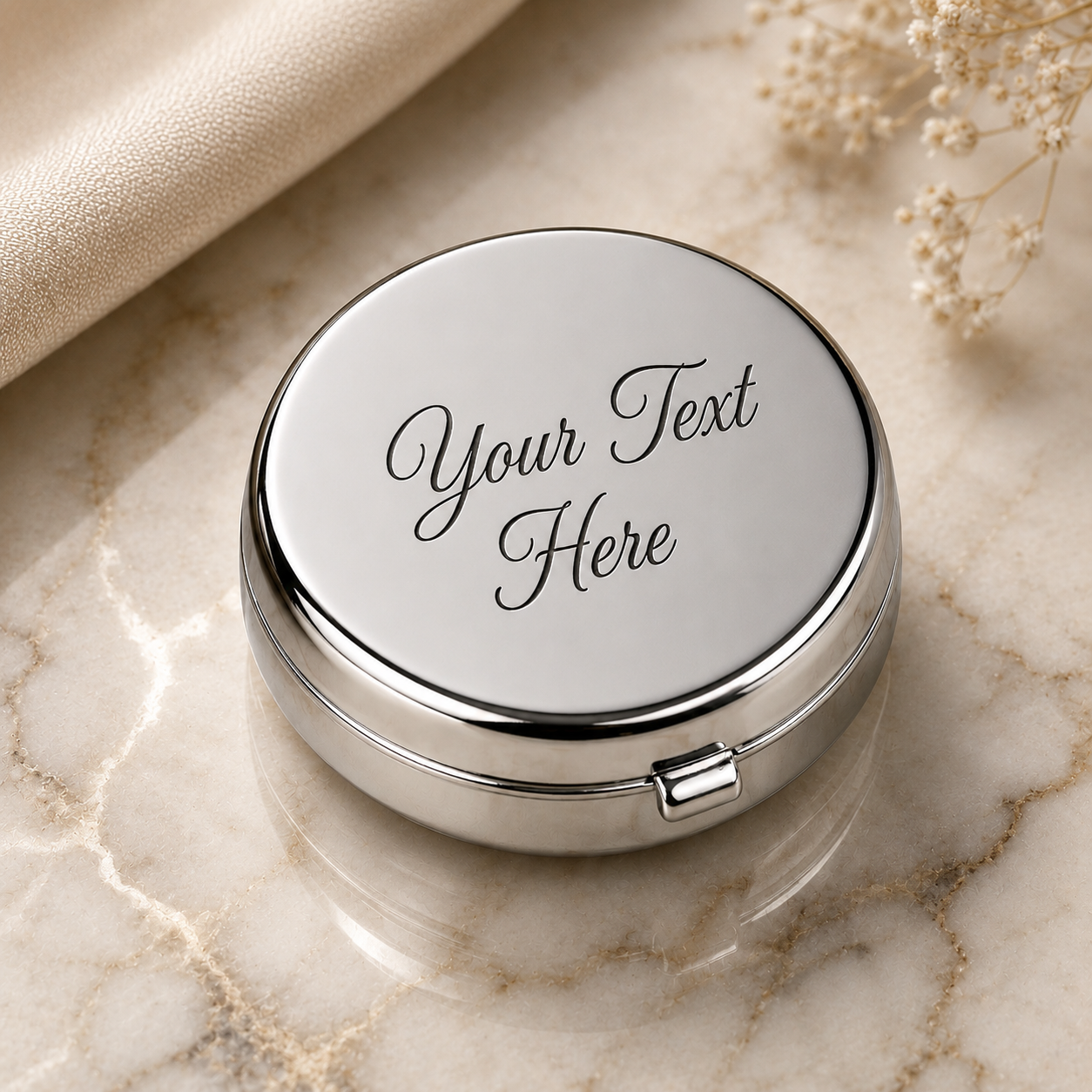 Personalised Round Pill Pot
