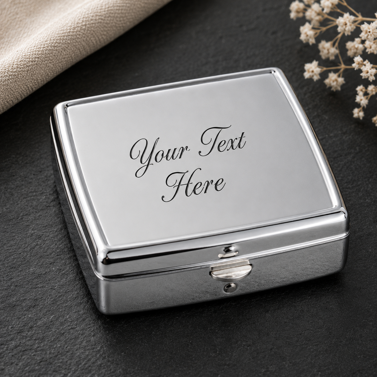 Personalised Square Pill Box