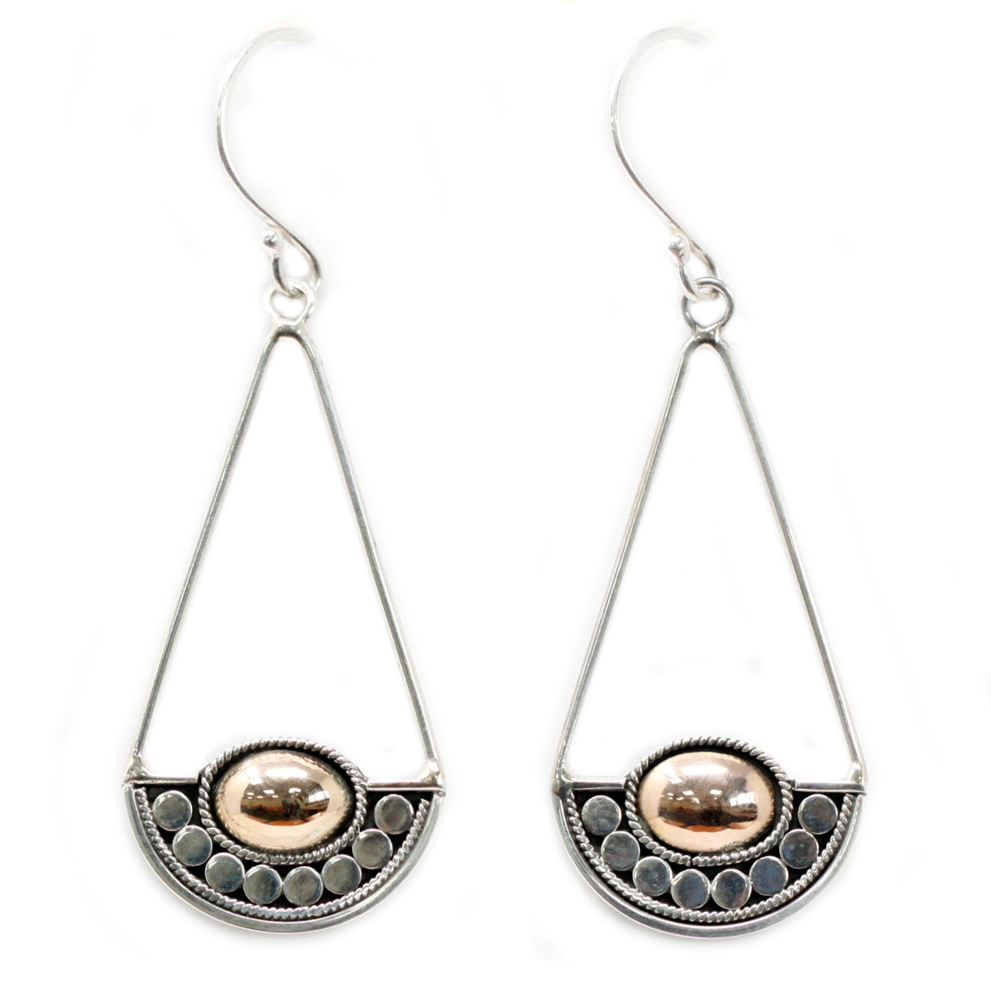 Silver and Gold Luna Balance Earrings