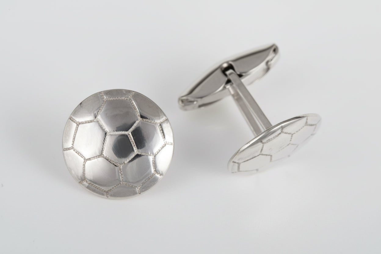 Sterling Silver Football Cufflinks - Ashton and Finch