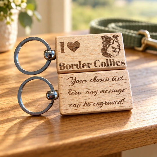 Border Collie Keyring