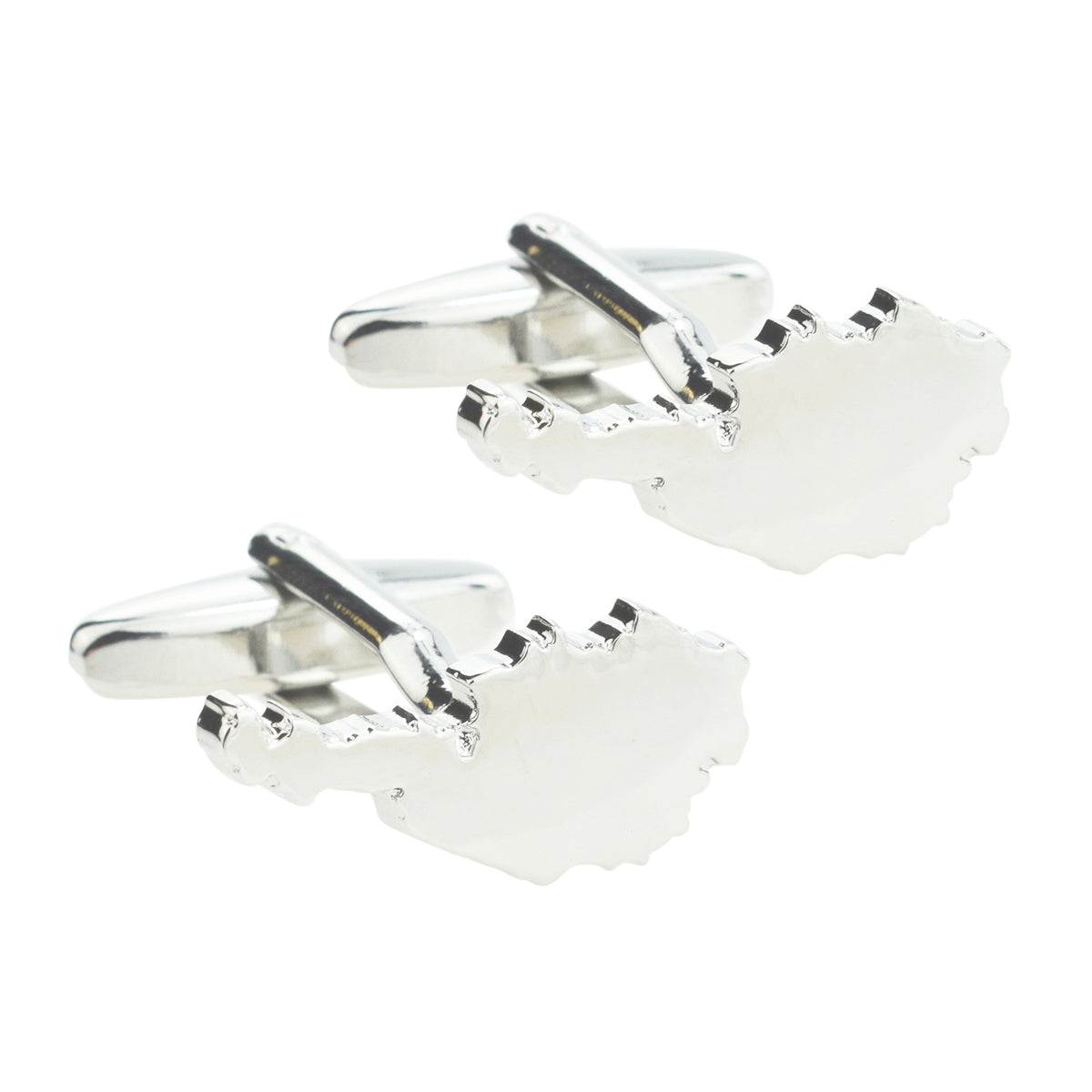 Outline Map of Austria Rhodium Plated Cufflinks | Ashton and Finch