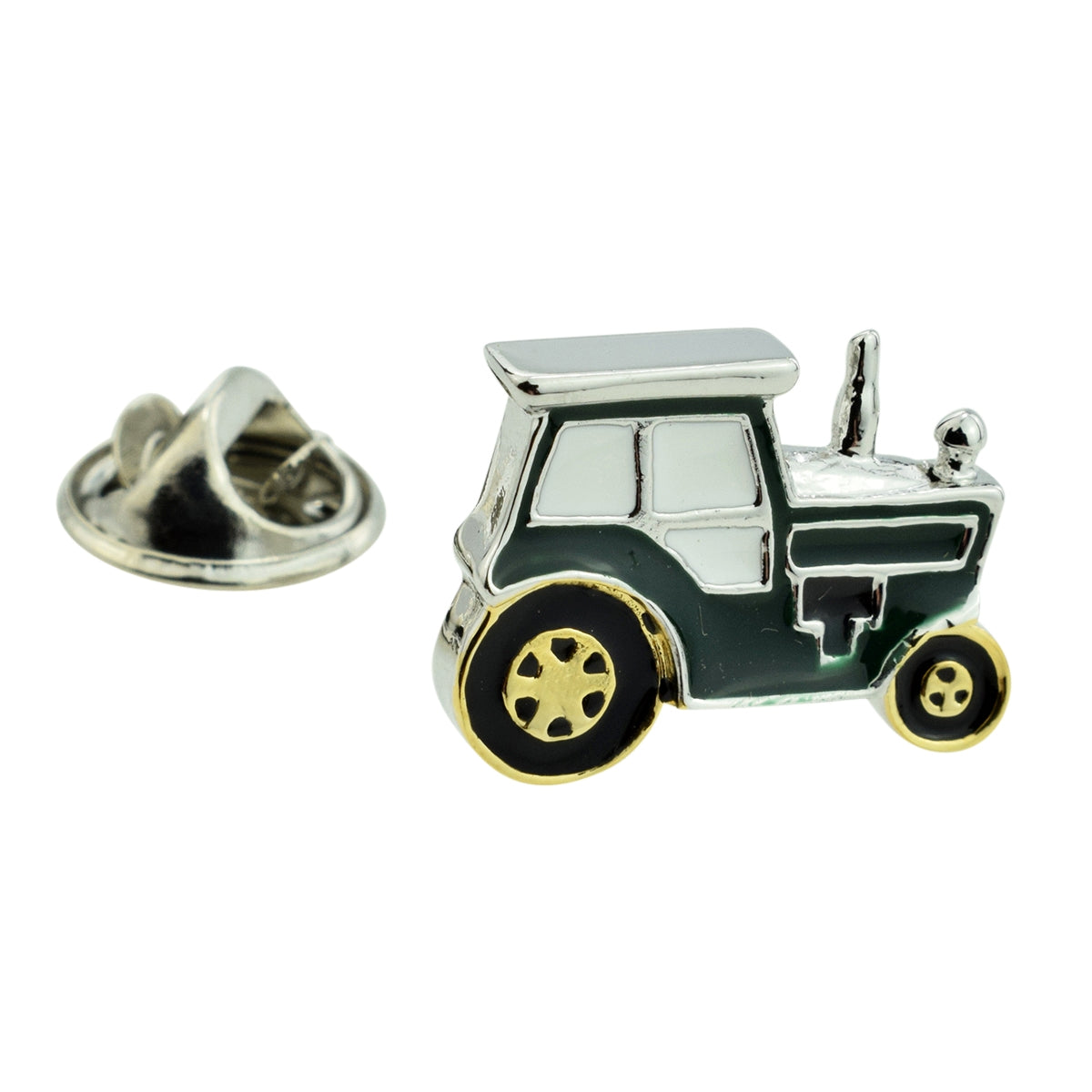 Green Tractor Lapel Pin Badge (AJTP78)