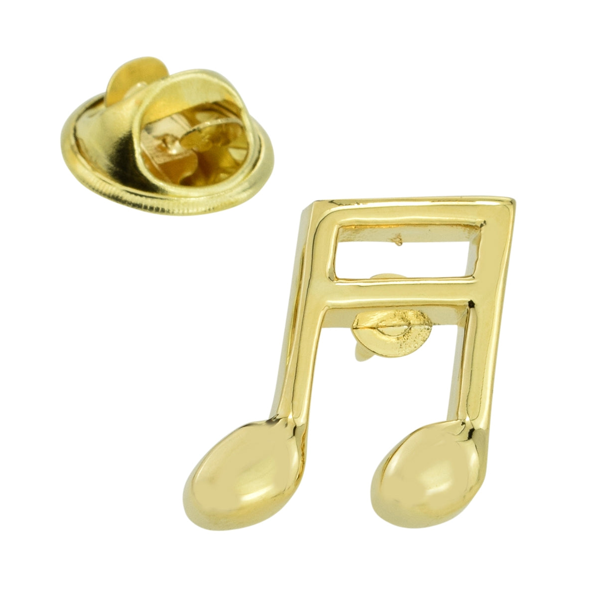 Gold Plated Quaver Music Note Lapel Pin badge