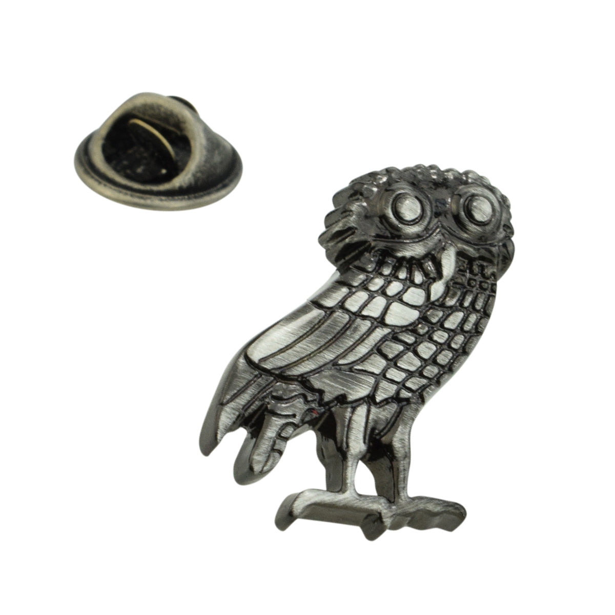 Wise Greek Owl of Athena Lapel Pin Badge
