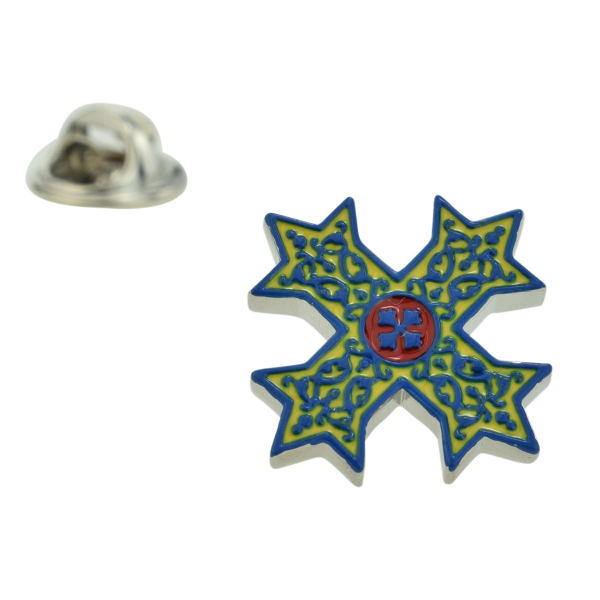 Coptic Cross Lapel Pin Badge