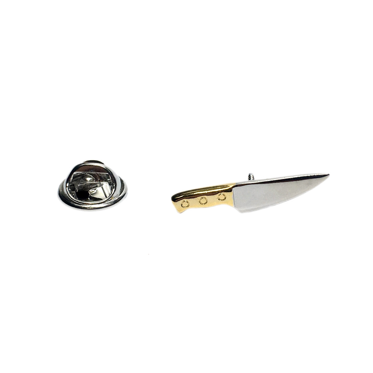 Chefs Knife Two Tone Lapel Pin Badge