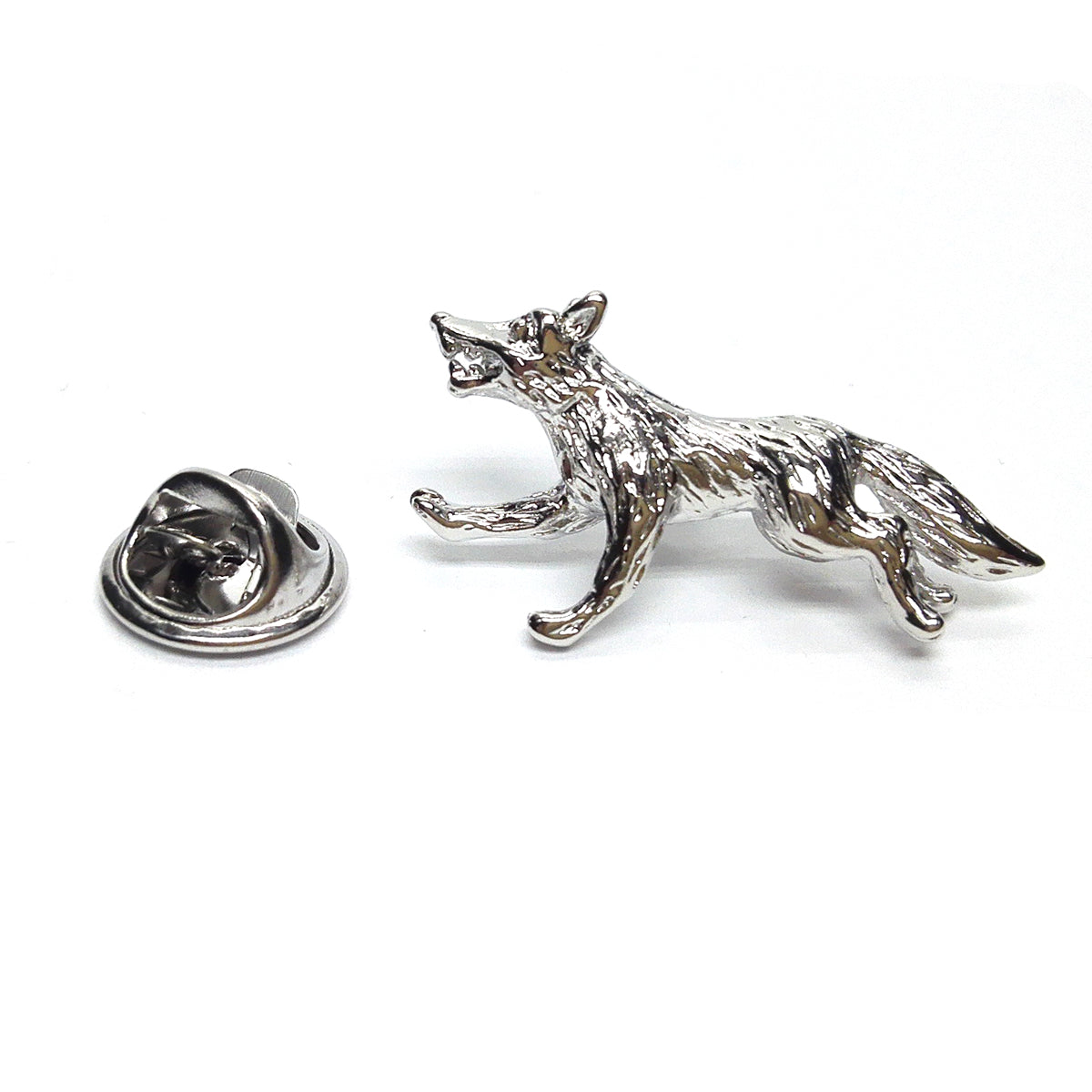 Running Fox Lapel Pin Badge