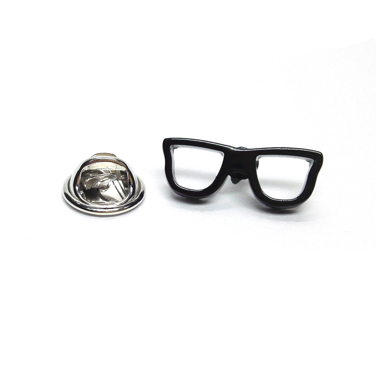 Geeky Black Glasses Lapel Pin Badge