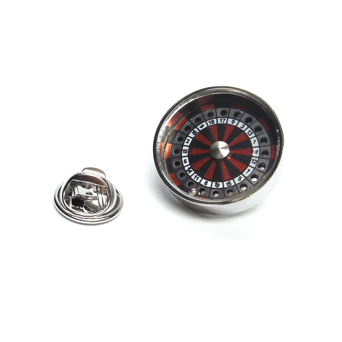 Roulette Wheel with Ball Lapel Pin Badge