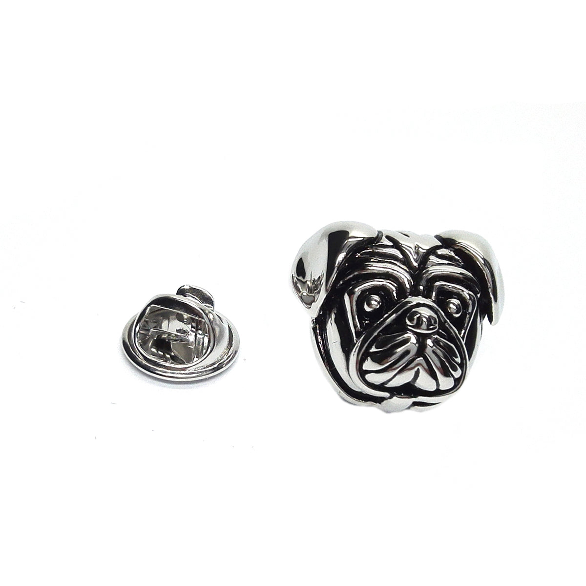 Pug Head Lapel Pin Badge
