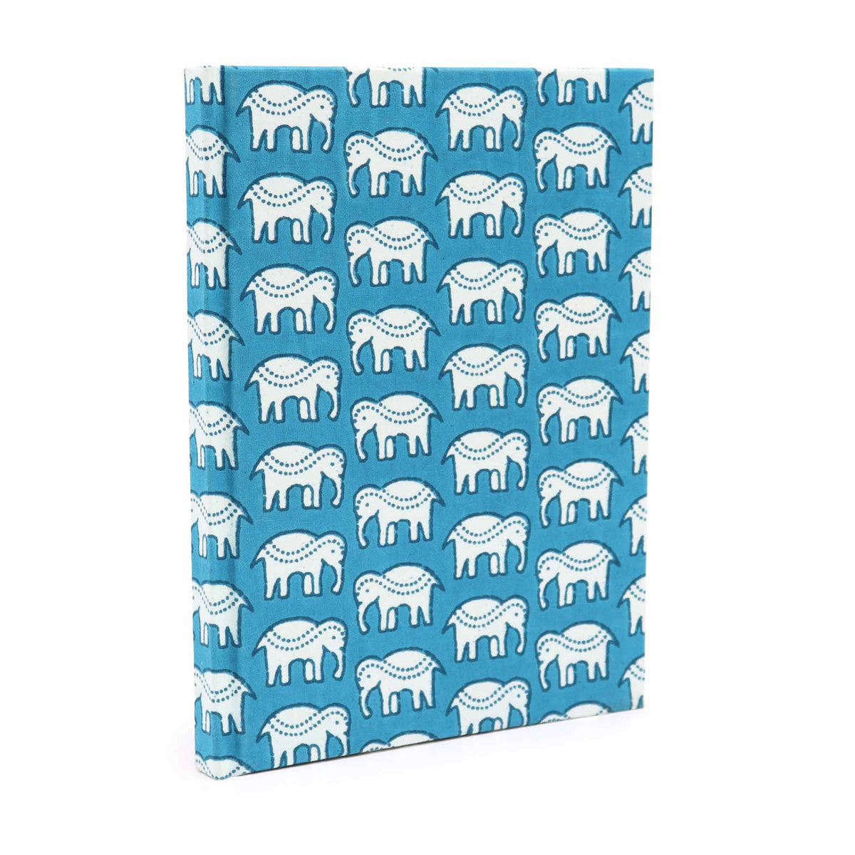 Cotton Bound Notebooks 20x15cm – 96 pages – Teal Elephants