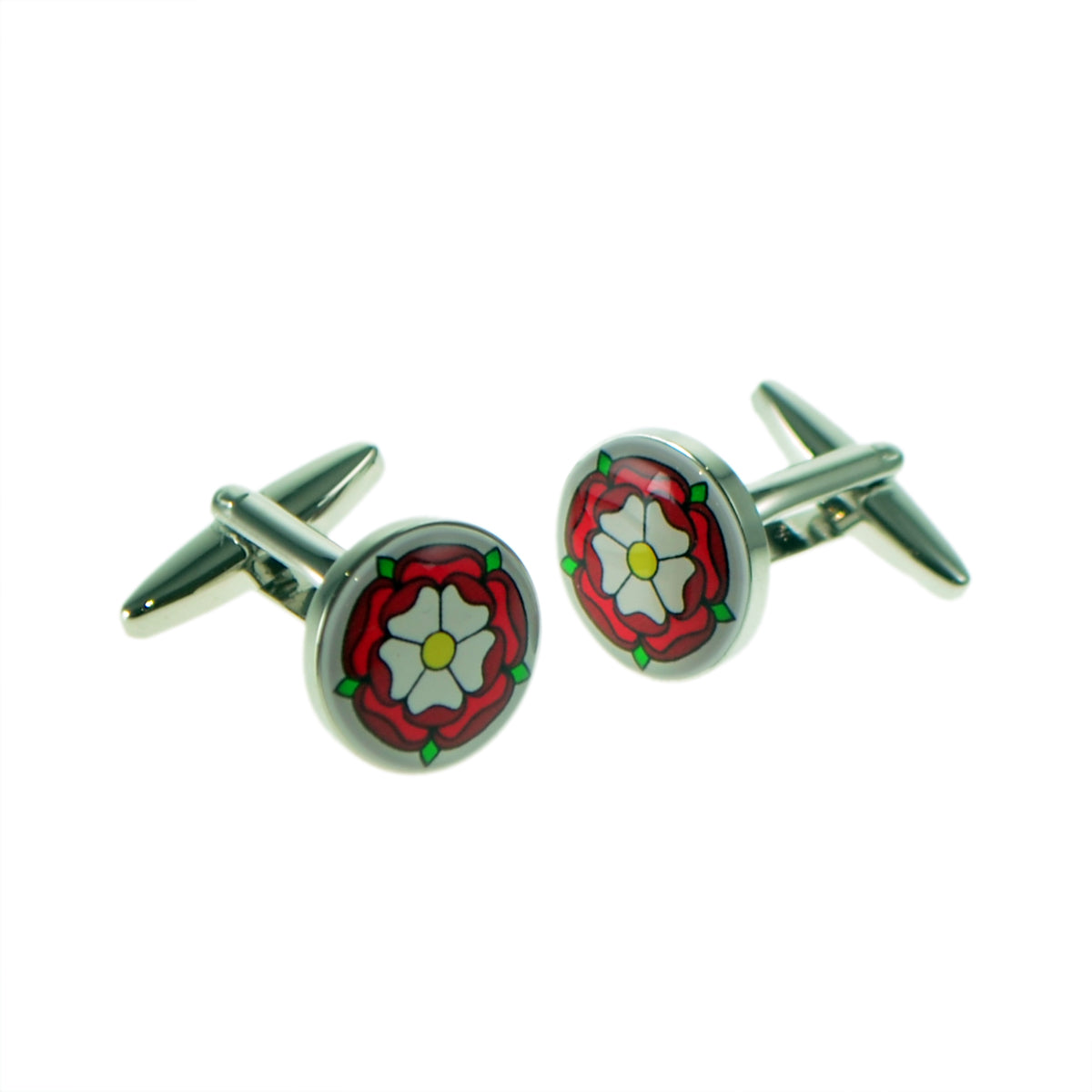 Red Accents Tudor Rose Cufflinks | Ashton and Finch