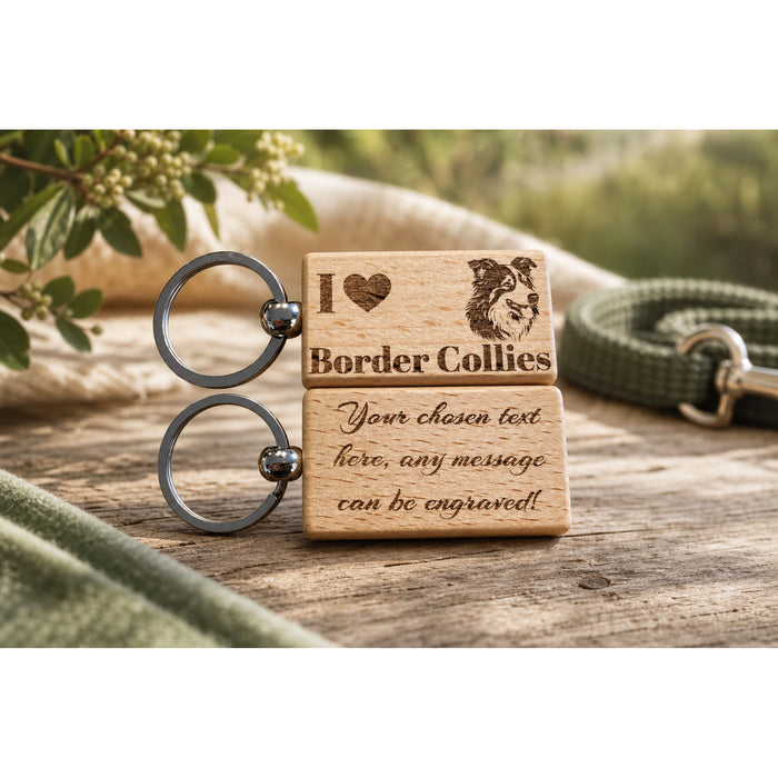 Border Collie Keyring