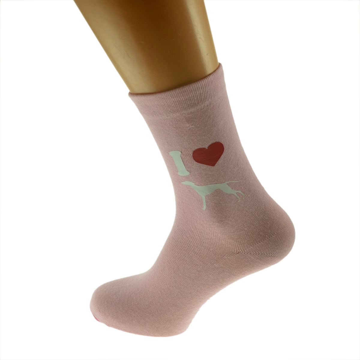 I Love Whippets Ladies Pink Socks| Ashton and Finch
