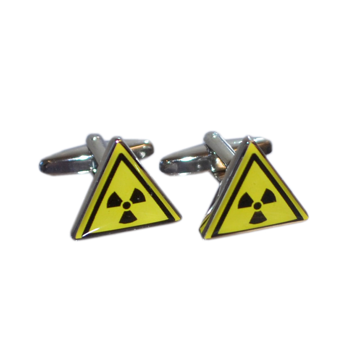 Radioactive Warning Triangle Cufflinks - (X2AJ443) | Ashton and Finch