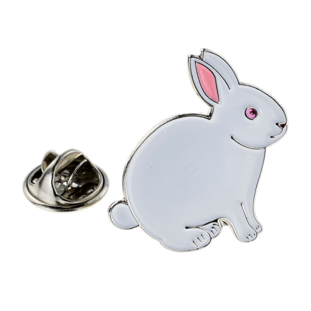 White Rabbit Magicians Pet Metal Enamel Lapel Pin Badge