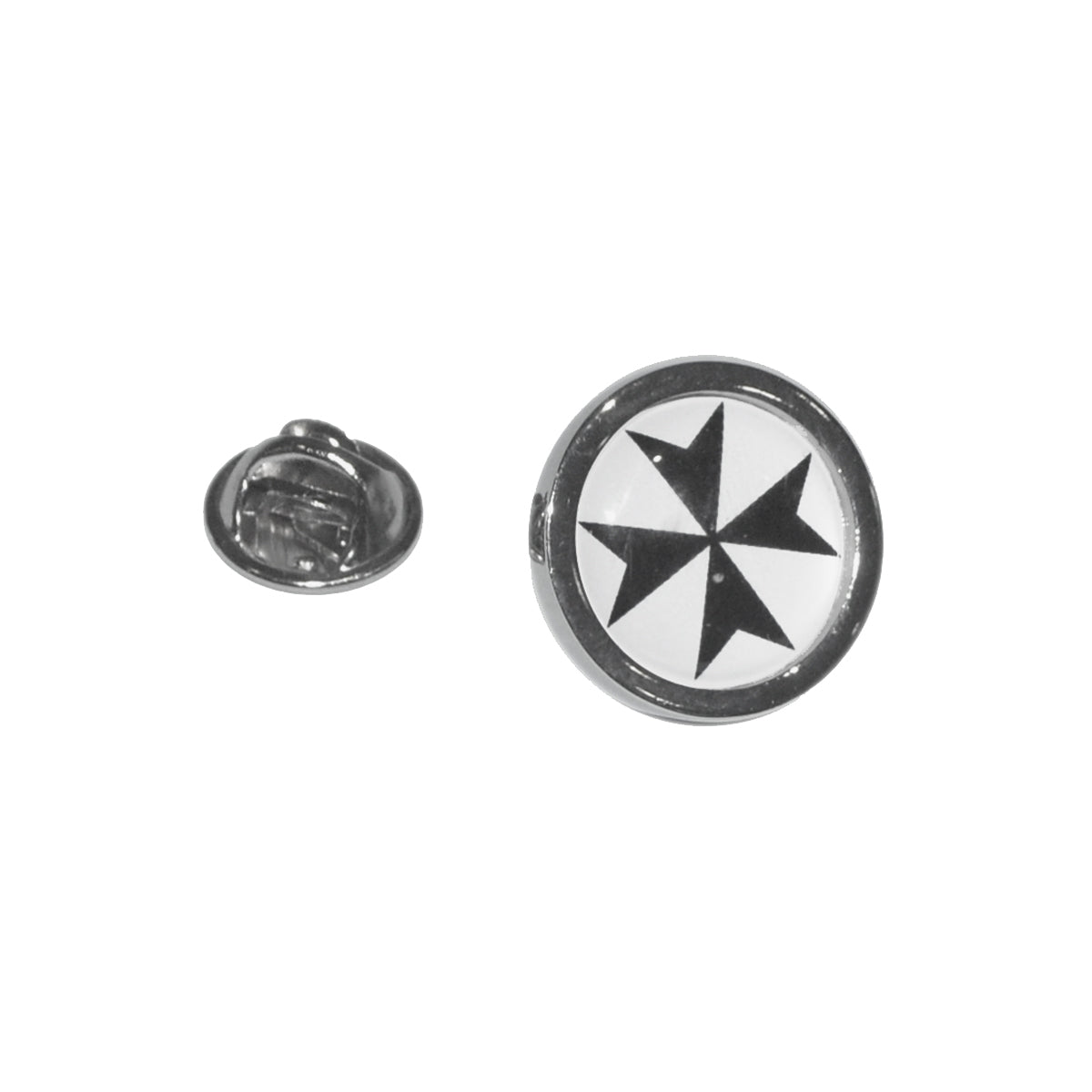 Maltese Cross Lapel Pin Badge
