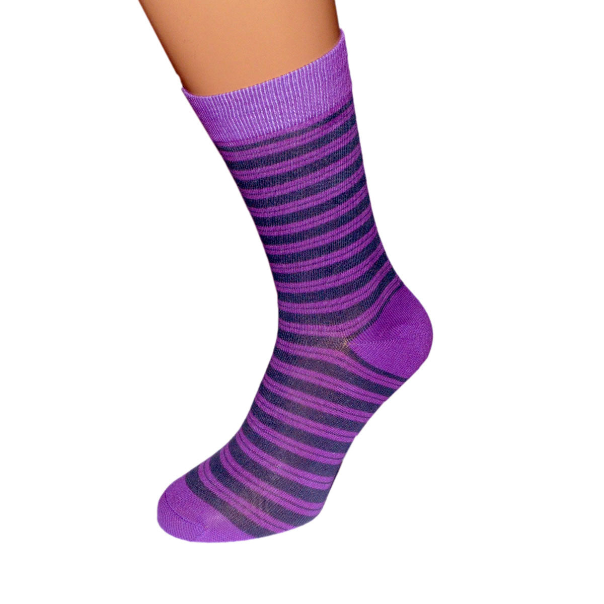 Purple Striped Bright Mens Socks| Ashton and Finch