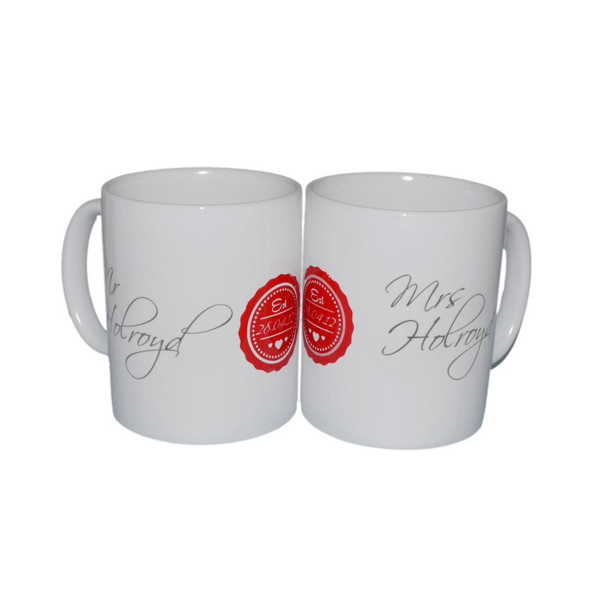 Personalised Couples Mug Set – Established Date Cups | Ashton and Finch