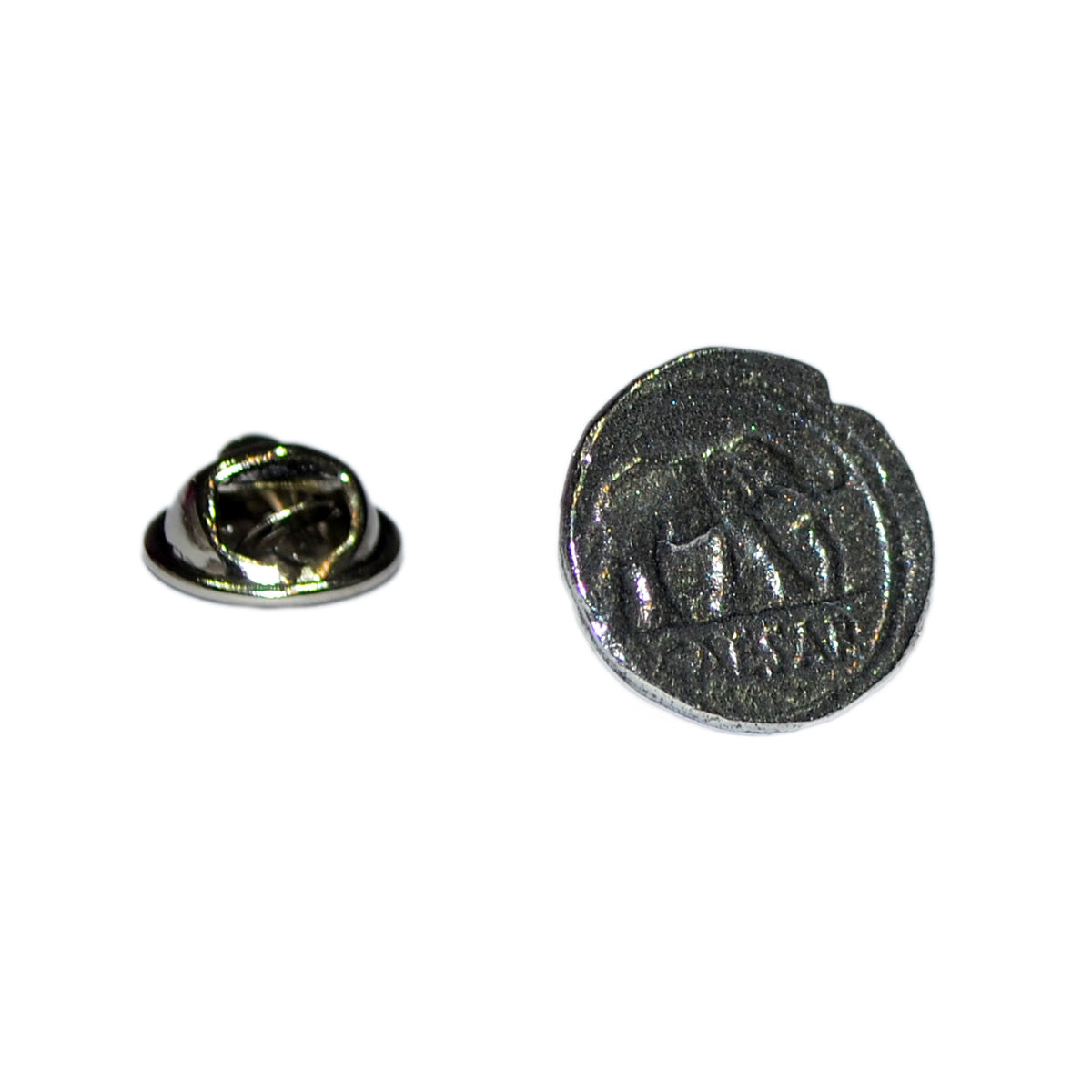 Julius Caesar Reproduction Roman Coin Pewter Lapel Pin Badge