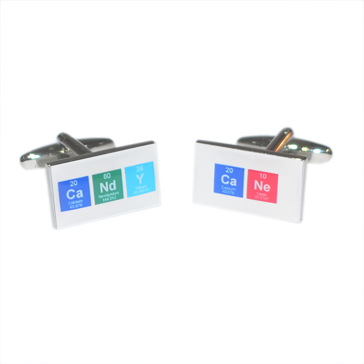 Contemporary Coloured Chemical Table Candy Cane Cufflinks | Ashton and Finch