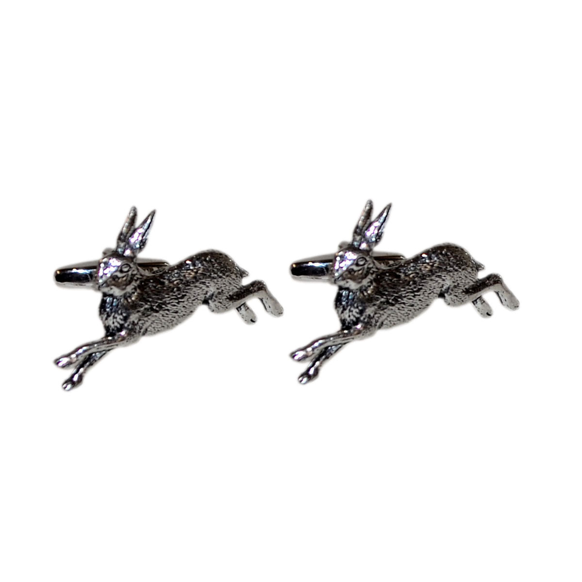 English Made Pewter Hare Cufflinks | Ashton and Finch