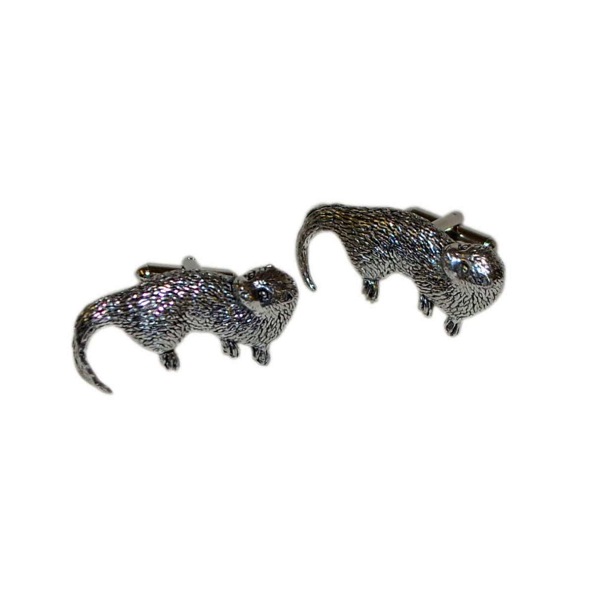 English Made Otter Pewter Cufflinks | Ashton and Finch