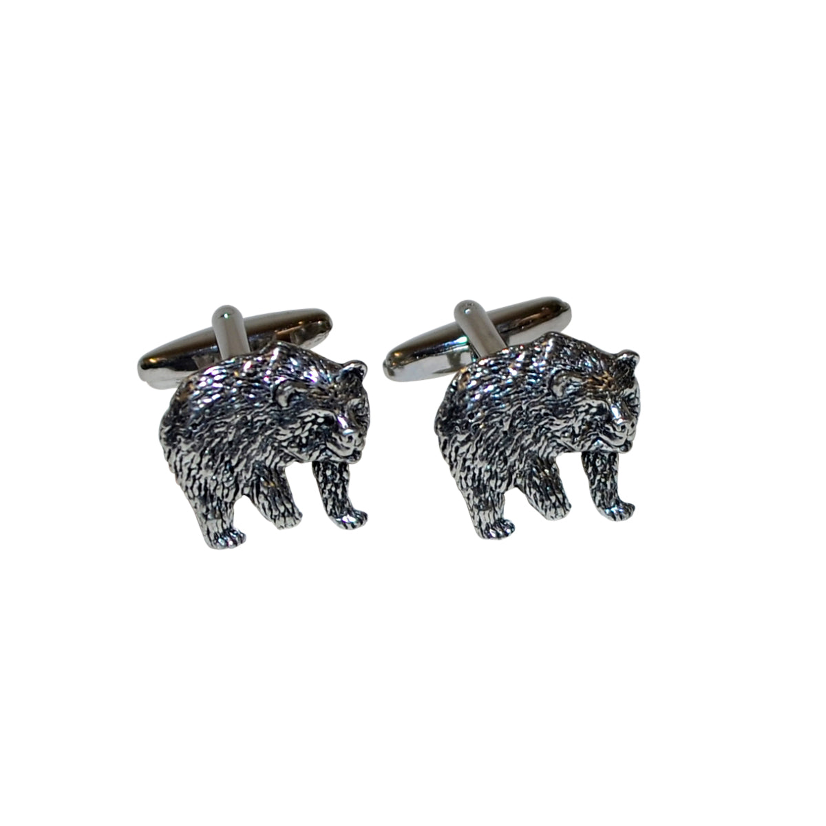 English Made Pewter Bears Cufflinks | Ashton and Finch
